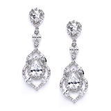 Cubic Zirconia Dangle Wedding or Prom Earrings 4018E