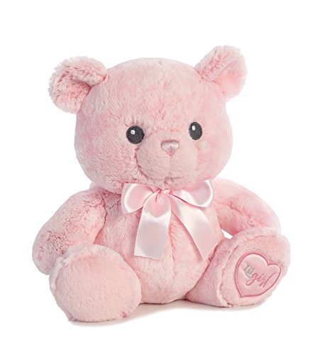 ebba Lil Girl Bear Plush, 10", Pink