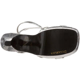 Dyeables Women's Nola Platform Sandal,Silver Reptile,5 B US