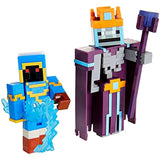 Minecraft Arch Illager and Redstone Golem 3.25" Figures 2-Pk Battle Figures, Great for Playing, Trading, and Collecting, Action and Battle Toy for Boys and Girls Age 6 and Older