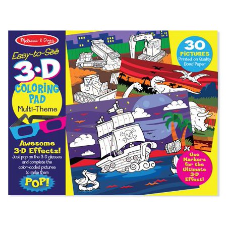 Melissa & Doug 3D Coloring Book - Boy