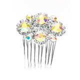 Dazzling Iridescent AB & Crystal Rhinestone Hair Comb