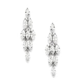 Marquis Clusters Cubic Zirconia Drop Wedding Earrings 4145E