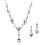 Floral Drop Necklace Set for Prom or Weddings 4152S