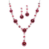 Floral Drop Necklace Set for Prom or Weddings 4152S