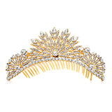 Spectacular Crystal Art Deco Wedding or Prom Tiara Comb 4188TC