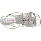 Dyeables Women's Nola Platform Sandal,Silver Reptile,5 B US