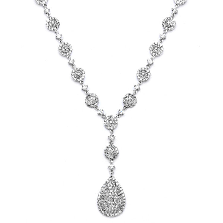 Luxurious Pave CZ Wedding Necklace 4197N