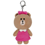 GUND LINE Friends Choco Bear Backpack Clip Plush Stuffed Animal, 5"