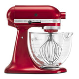 KitchenAid KSM155GBCA 5-Qt. Artisan Design Series with Glass Bowl - Candy Apple Red