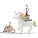 GUND Pusheenicorn Key Holder Bundle with Fancy Pusheen Unicorn Keychain