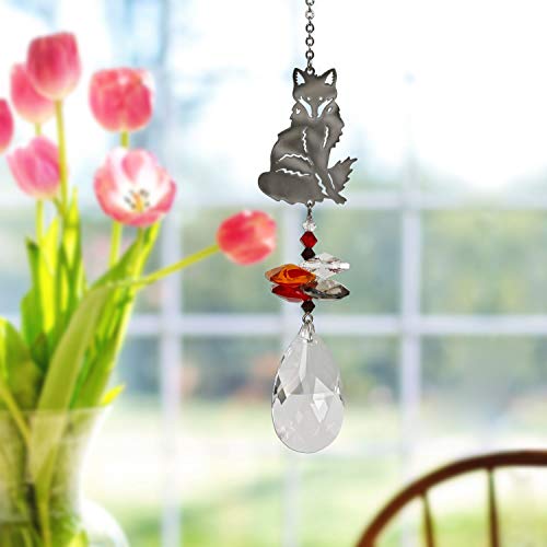 Woodstock Chimes CFFO Crystal Fantasy Suncatcher, Fox