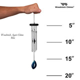 Woodstock Chimes WAGBL The Original Guaranteed Musically Tuned Small Agate Wind Chime, Blue