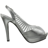 Touch Ups Women's Theresa Silver Metallic D'Orsay 10.5 M