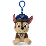 GUND Paw Patrol Chase Backpack Clip Plush Stuffed Animal Dog, Blue, 4"