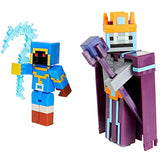 Minecraft Arch Illager and Redstone Golem 3.25" Figures 2-Pk Battle Figures, Great for Playing, Trading, and Collecting, Action and Battle Toy for Boys and Girls Age 6 and Older