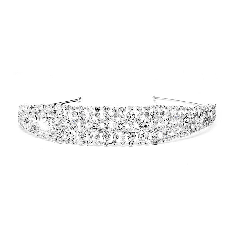 Shimmering Rhinestone Bold Headband for Weddings or Proms 4232HB