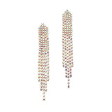 Long AB Rhinestone Earrings for Prom or Homecoming 4241E-AB