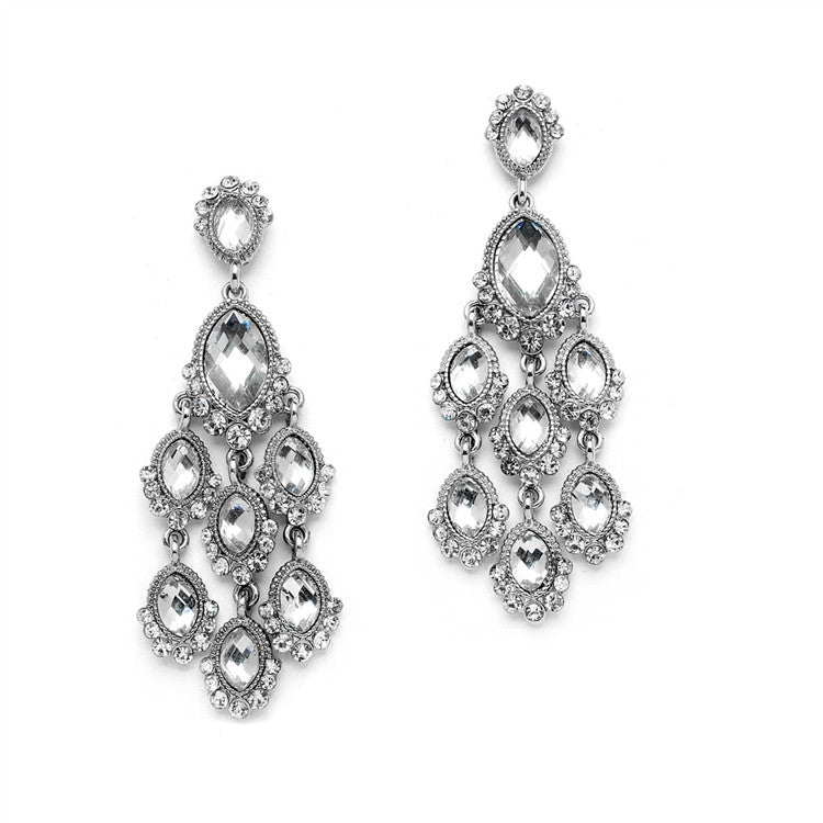 Dazzling Prom or Homecoming Chandelier Earrings 4255E