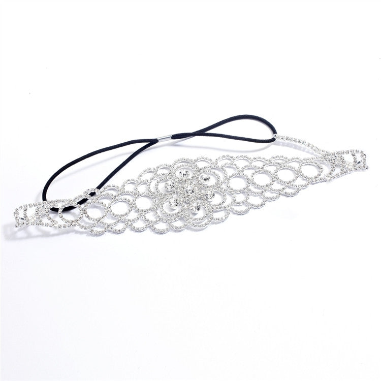 Lacey Rhinestone Statement Headband with Elastic Back 4318HB-S