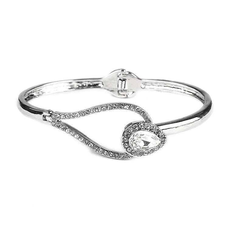 Interlocking Crystal Bracelet with Hinge 4329B-S