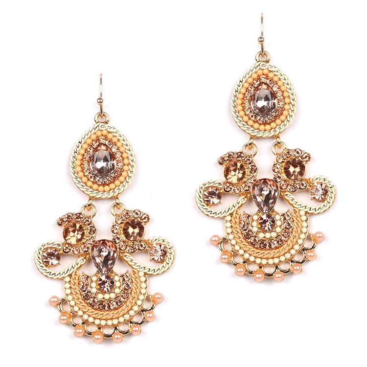 Icing on the Cake Chandelier Earrings with Clear Crystal Pears 4365E