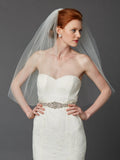 Classic Waist or Elbow Length Single Layer Cut Edge Wedding Veil 4433V-30-I