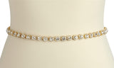 Genuine Crystal Bridal Belt with Unique Gold Link Setting 4464BT-G-I