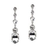 Multi Shaped Linear Dangle Earrings 4517E-CR-S