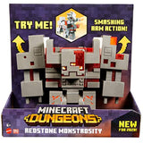 Minecraft Dungeons Redstone Monstrosity, Large Battle Figure (10-inch by 7.3-inch), Action and Adventure Toy Based on Video Game, Gift for Kids Age 6 and Older