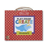 Melissa & Doug Natural Play: Play, Draw, Create Reusable Drawing & Magnet Kit  Dinosaurs (41 Magnets, 5 Dry-Erase Markers)