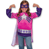 Superheroine: Role Play Costume + Melissa & Doug Scratch Art Mini-Pad Bundle [47845]