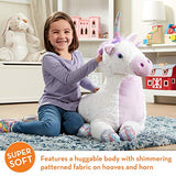 Melissa & Doug Jumbo Misty Unicorn Plush Stuffed Animal (26 Inches Tall)