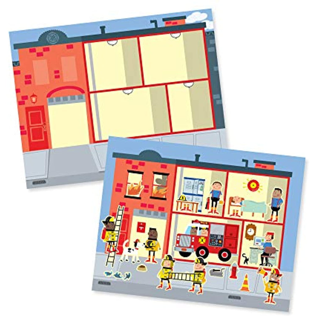 Melissa and Doug Reusable Sticker Pad Bundle - Habitats, Vehicles, and Town