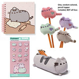 Pusheen GUND Notebook, Pencil Topper, Accessory Case and Sticker Sheet Bundle