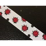 Polyester Grosgrain Ribbon for Decorations, Hairbows & Gift Wrap by Yame Home (7/8-in by 1-yd, Lady bug Ladybug)