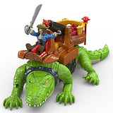 Fisher-Price Imaginext Walking Croc & Pirate Hook,Multicolor