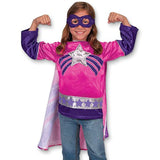 Superheroine: Role Play Costume + Melissa & Doug Scratch Art Mini-Pad Bundle [47845]