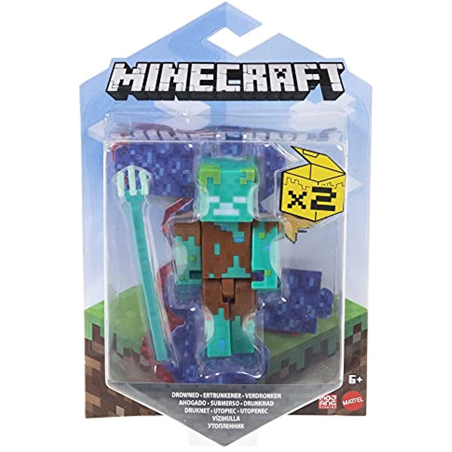  Minecraft Craft-A-Block Zombie Figure, Authentic Pixelated  Video-Game Characters, Action Toy to Create, Explore and Survive,  Collectible Gift for Fans Age 6 Years and Older : Toys & Games