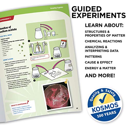 Thames & Kosmos Crystal Growing Science Kit Grow Over A Dozen Crystals with 15 Experiments, Includes Storage Case & 32 Page Color Laboratory Manual