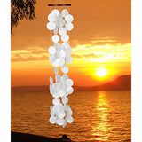 Woodstock Chimes CWRB Woodstock Capiz Waterfall Wind Chime, White