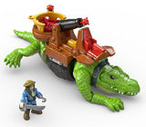 Fisher-Price Imaginext Walking Croc & Pirate Hook,Multicolor