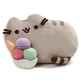 GUND Pusheen Snackables Sundae Cat Plush Stuffed Animal, Gray, 12"