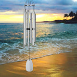 Woodstock Chimes BPLS The Original Guaranteed Musically Tuned Chime Large Bells of Paradise, 44-Inch, Silver