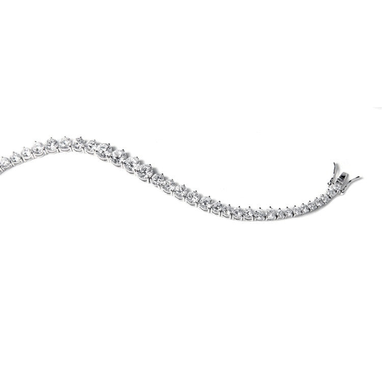 Graduated Cubic Zirconia Bridal Tennis Bracelet 531B