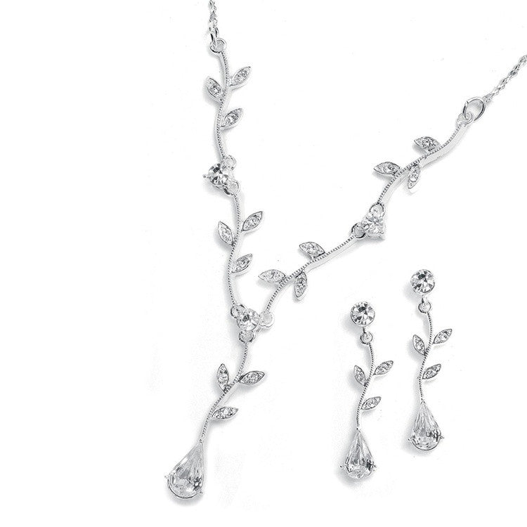 Bridesmaid or Prom Necklace Set with Vine 580S