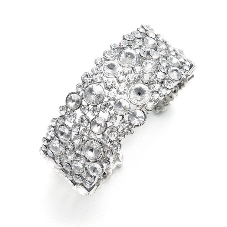 Crystal Designer Cuff 608B-CR