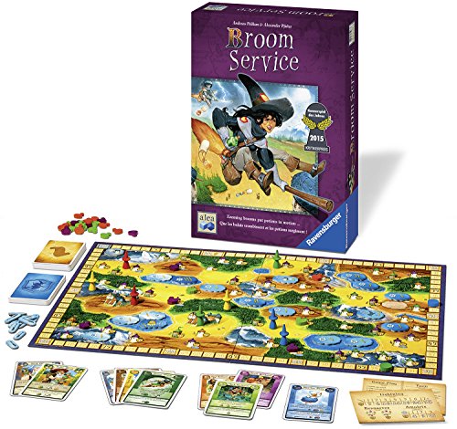 Ravensburger Broom Service for Ages 10 & Up - Intense Strategy Game of Skill, Lucky, & Bluffing, 81083