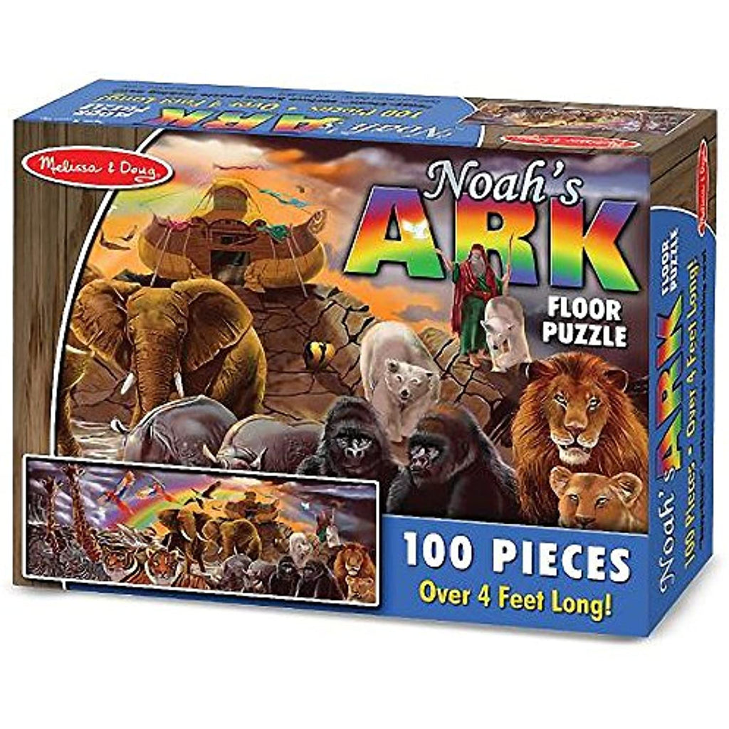 Noah's Ark: 100-Piece Floor Puzzle + FREE Melissa & Doug Scratch Art Mini-Pad Bundle [44004]