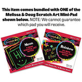 Melissa & Doug Ceramic Piggy Bank Decorate-Your-Own Kit + FREE Scratch Art Mini-Pad Bundle [31080]